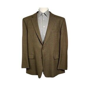 Lauren Ralph Lauren Lambs Wool Blazer Men's 46L Brown Two Button Single Vented
